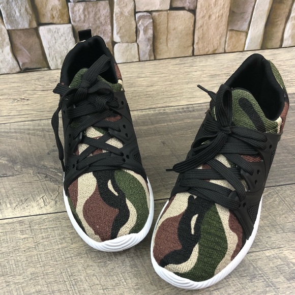 Khaki CAMOUFLAGE FLYKNIT SNEAKER Army 👟 - Picture 7 of 8